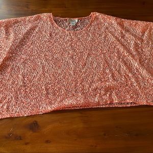 Anis. A mesh orange blouse sz M